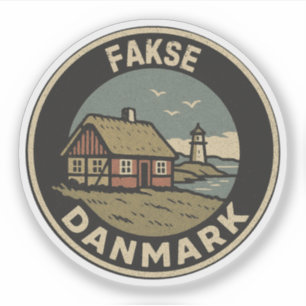 Fakse, Denemarken Danmark Sticker