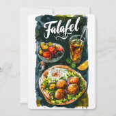 Falafel Hummus Feest: Biologisch Gezond حمصفاف للd Kaart (Voorkant)