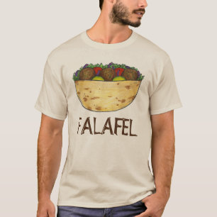 Falafel stoot Pita Sandwich Mediterranean Food T-shirt