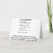 Falaises de carte de voeux de Magho (Dos)