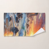 Falaises de couchers de soleil tropicaux - Sports  (Serviette à main)