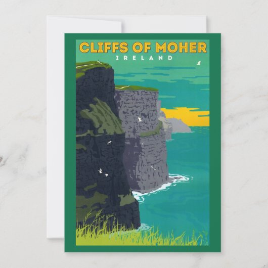Falaises de Moher 5x7 Grande Carte Postale (Devant)