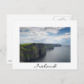 Falaises de Moher en Irlande carte postale texte b (Devant / Derrière)