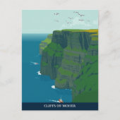 Falaises de Moher, Irlande Carte Postale Vintage (Devant)
