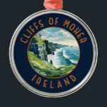 Falaises de Moher Irlande Cercle en détresse rétro<br><div class="desc">Falaises de Moher vectoriel design. Les falaises de Moher sont des falaises de mer situées à l'extrémité sud-ouest de la région de Burren dans le comté de Clare,  en Irlande.</div>