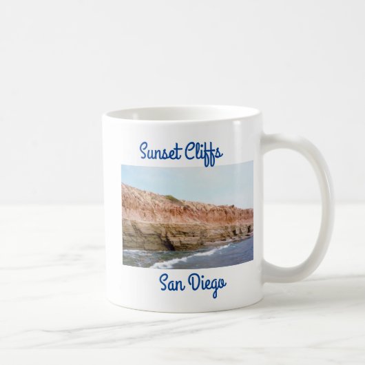 Falaises du coucher de soleil San Diego Mug (Droite)