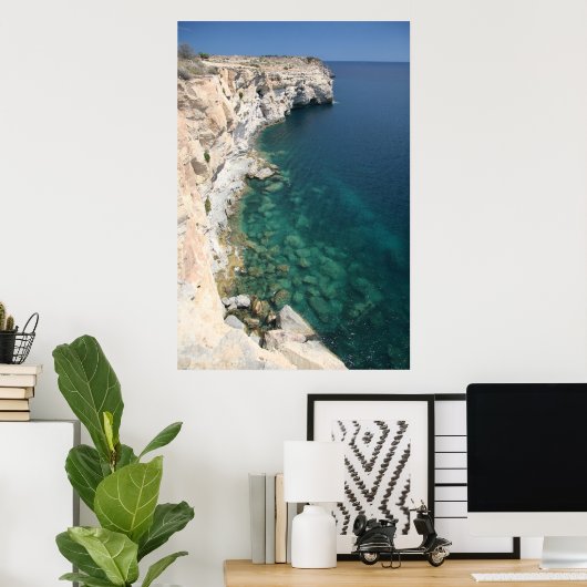 Falaises - Point sud de Malte 1 affiche (Bureau à domicile)