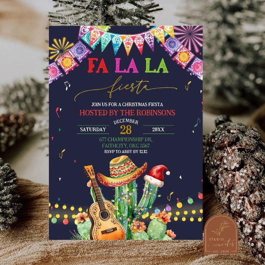 Falala Fiesta Kerstcactus Feestje Kaart