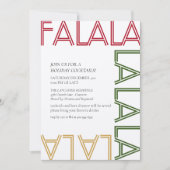 FALALA Red Stripes Moderne Holiday Cocktails Party Kaart (Voorkant)