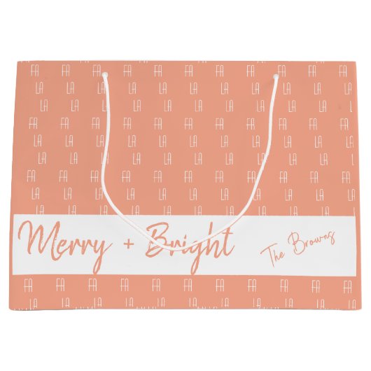 Falala rose avec nom personnalisé Sac cadeau (Devant)