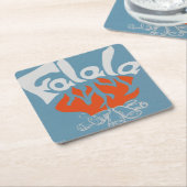 FaLaLa Vierkante Kartonnen Onderzetter (Schuin)