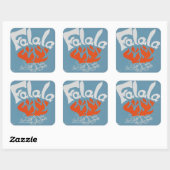 FaLaLa Vierkante Sticker (Vel)