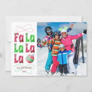 FaLaLa Waterverf, 3 foto's, Groet op de rug Feestdagenkaart