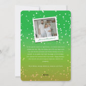 Falalala Fun Script Green Kerstmis Modern Foto Feestdagenkaart (Achterkant)
