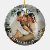 Falalala Gold Ombre Bold script: Kerstmis Keramisch Ornament (Achterkant)