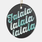 Falalala Mint Ombre Bold script: Kerstmis Keramisch Ornament (Links)