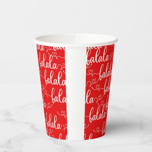 Falalala Red Holiday Leuke Papieren Cup Set Papieren Bekers (Links)