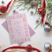 Falalalala Kerst Uitnodiging Kaart