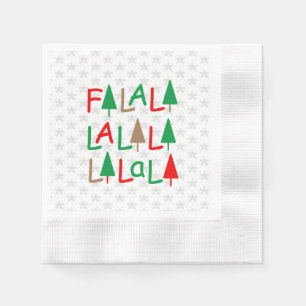 Falalalala... Kerstbomen rood Papier Servet