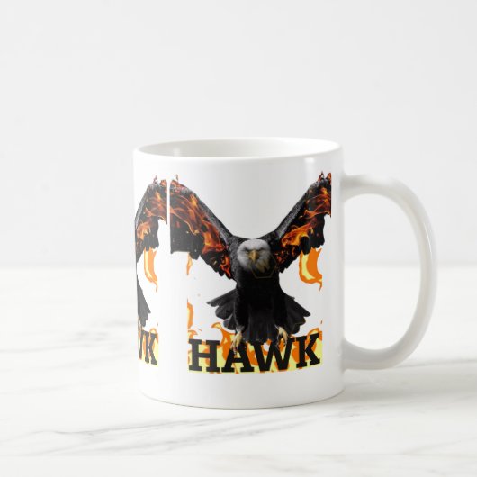 Falcon Art Mug – Bold Wildlife Bird of Prey Design (Droite)