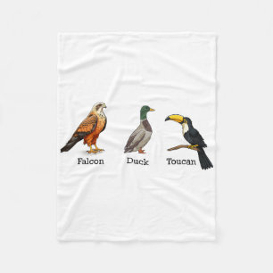 Falcon Eend Toekan Vogels Subtiele Anti Trump 1 Fleece Deken