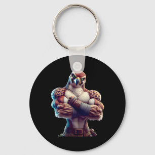 Falcon Flexing Fan Lover Bodybuilding Gym Workout Sleutelhanger