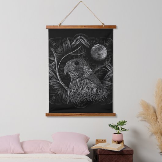 Falcon Full Moon Hangend Wandkleed (Slaapkamer)