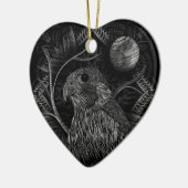 Falcon Full Moon Keramisch Ornament (Links)