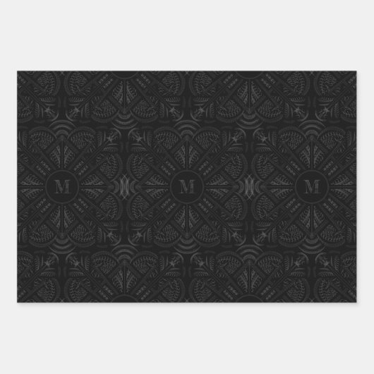 Falcon Full Moon Monogram Inpakpapier Vel (Voorkant 2)