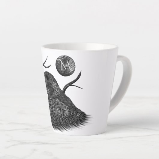 Falcon Full Moon Monogram Latte Mok (Rechterhoek)