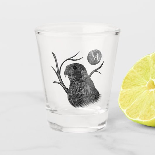 Falcon Full Moon Monogram Shot Glas (Voorkant)