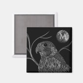 Falcon Full Moon Monogram zwart Magneet (Voorkant / Achterkant)