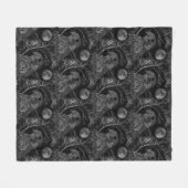 Falcon Full Moon Patroon Fleece Deken (Voorkant (Horizontaal))