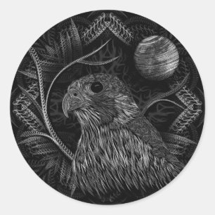 Falcon Full Moon Ronde Sticker