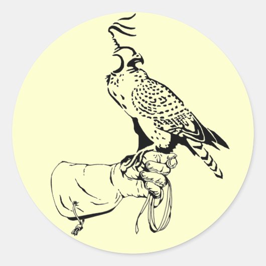 Falcon op handschoen Sticker (Voorkant)