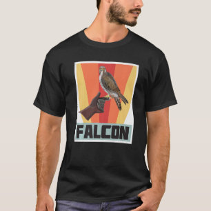Falcon Retro Falconry met Hawk en Eagle T-shirt