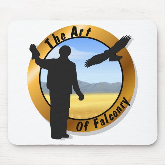 Falconer Medallion Round Mousepad Muismat (Voorkant)