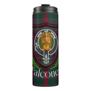 Falconer Schotse Clan Tartan & Wapen Thermosbeker