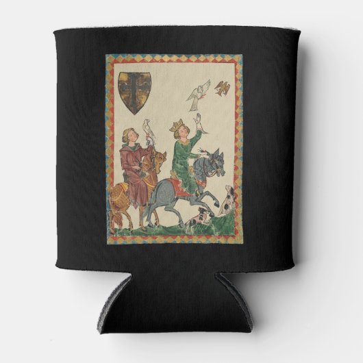 Falconry, 14th Century Codex Manesse Blikjeskoeler (Voorkant)