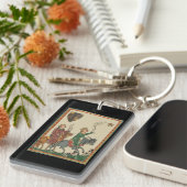 Falconry, 14th Century Codex Manesse Sleutelhanger (Voorkant Rechts)