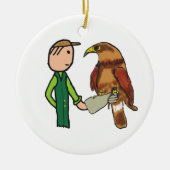 Falconry Keramisch Ornament (Voorkant)