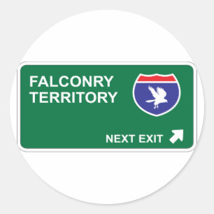 Falconry Next Exit Ronde Sticker