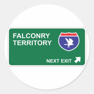 Falconry Next Exit Ronde Sticker