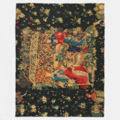 FALCONS BATH Red Blue Antiek medieval Fleece Deken (Voorkant)