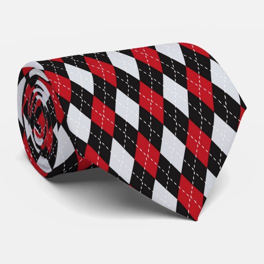 Falcons Colors Argyle Pattern Stropdas (Opgerold)