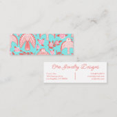 Falcons en Rozen Elegant Mini Visitekaartje (Voorkant / Achterkant)