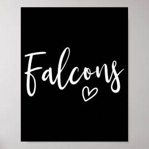 Falcons High School Falcons Sportteam Dames Poster