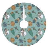 Falda árbol de navidad con muñeco de nieve kerstboom rok (Voorkant)