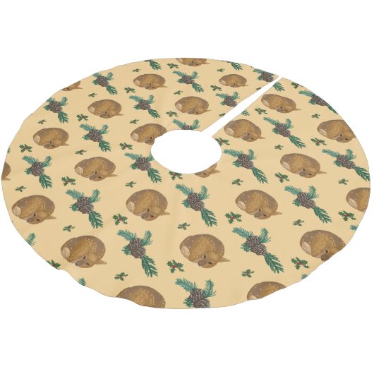 Falda árbol navidad con cervatillo y ramas. kerstboom rok (Gekanteld)