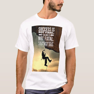 Falen is niet fataal Inspirerend Mans TShirt
